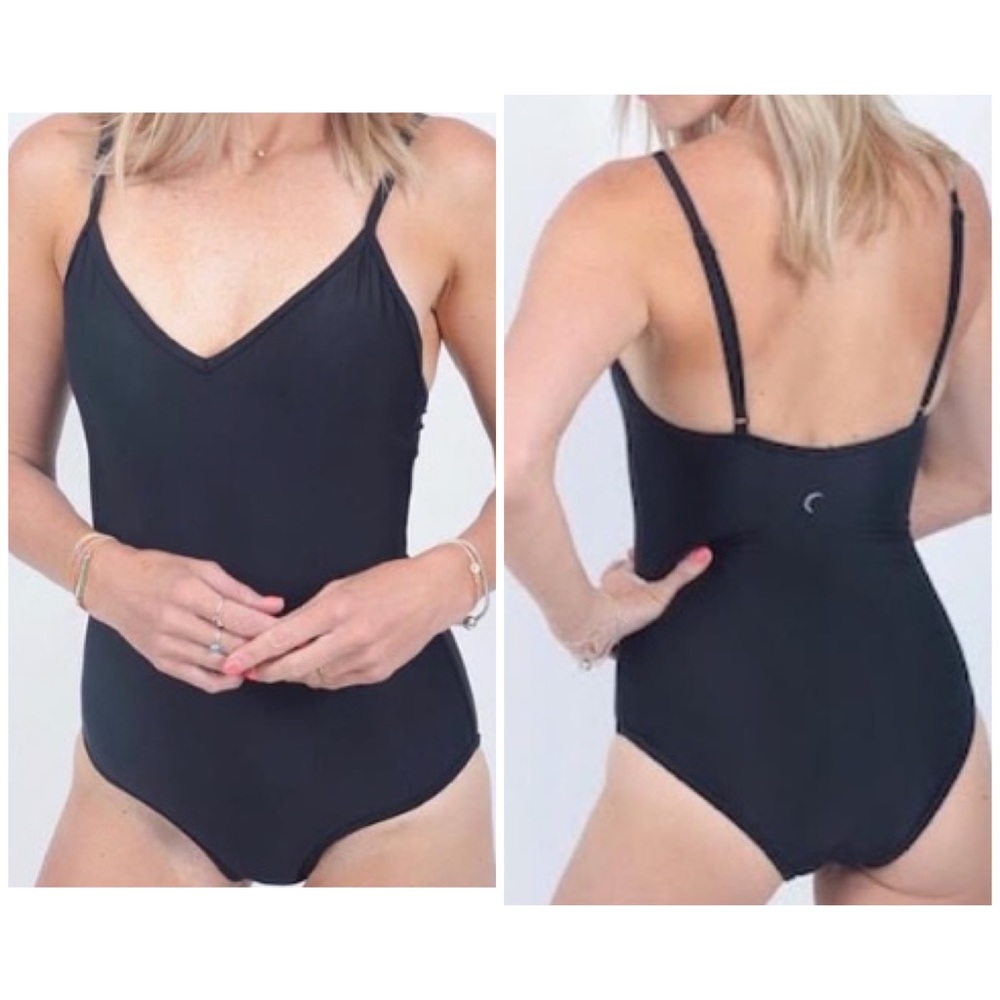 Zyia classic one piece swimsuit black NWT XS 2-4 - Picture 2 of 12